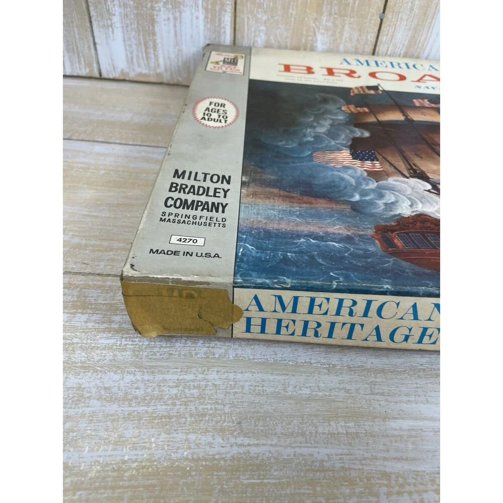 American Heritage Broadside Naval Battle Board Game #4270 MB 1962 Complete